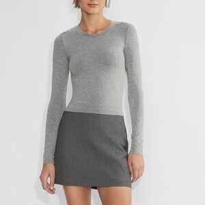 NWT Aritzia Long Sleeve Top Tee Shirt seamless new willow gray
